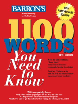 cover image of 1100 Words You Need To Know